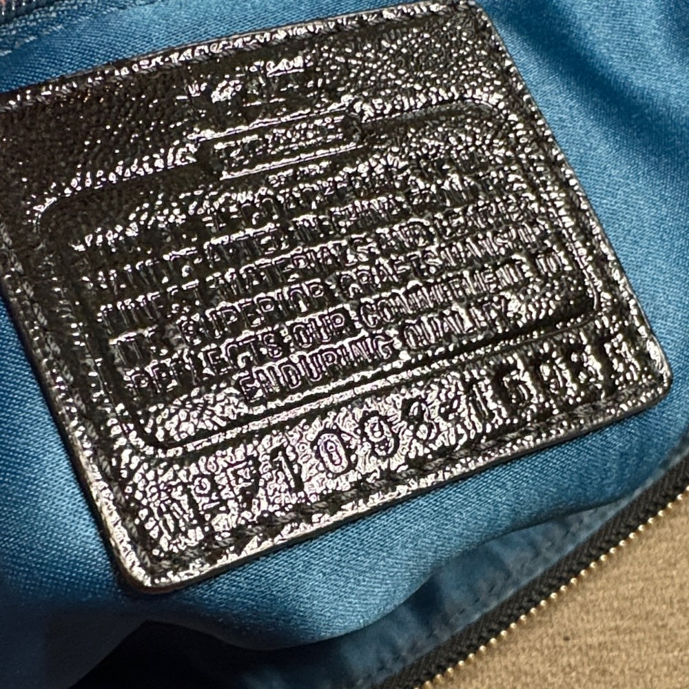 Coach Black Signature Dome Satchel with Patent Trim - Picture 11 of 12